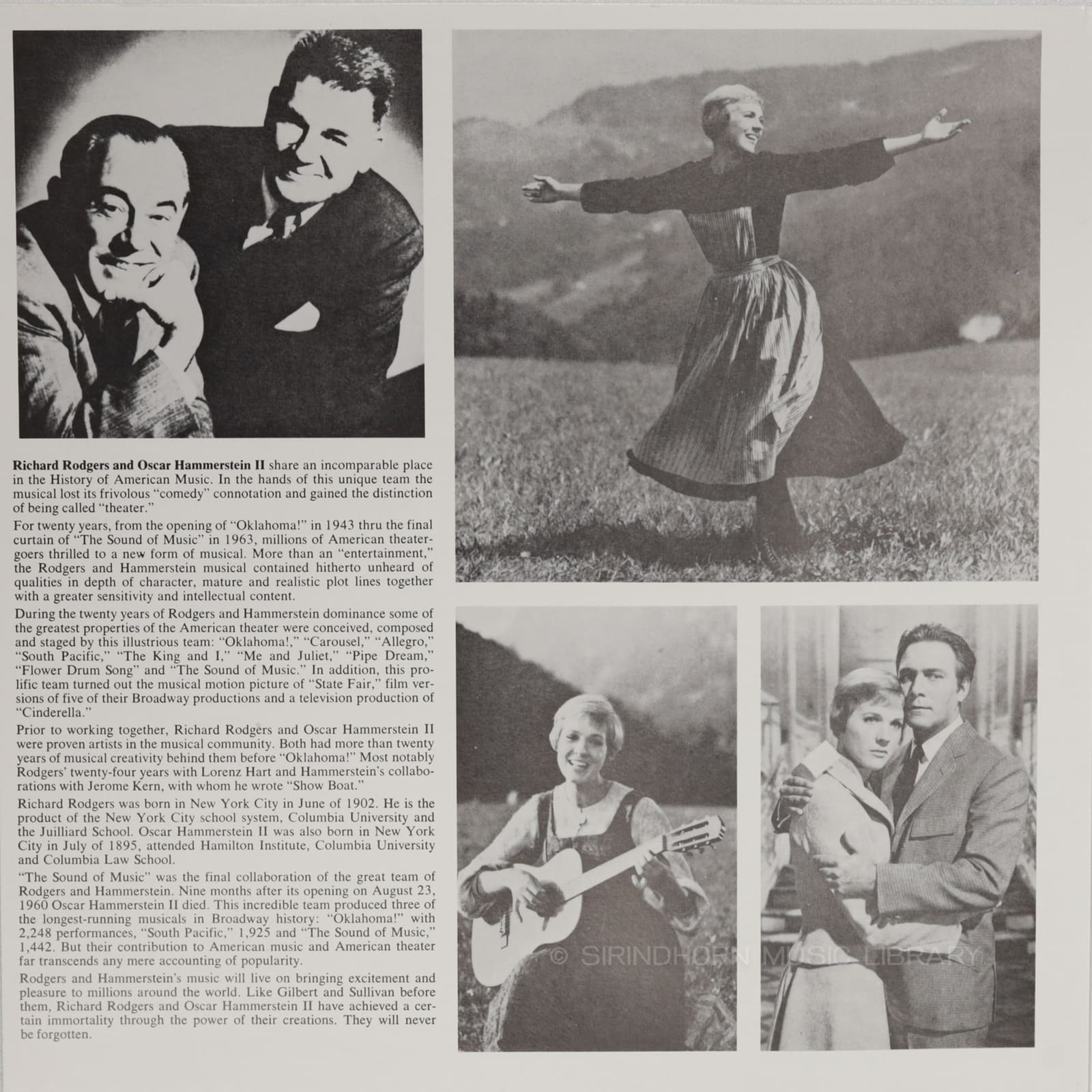 หน้าปกด้านใน 1 — The sound of music