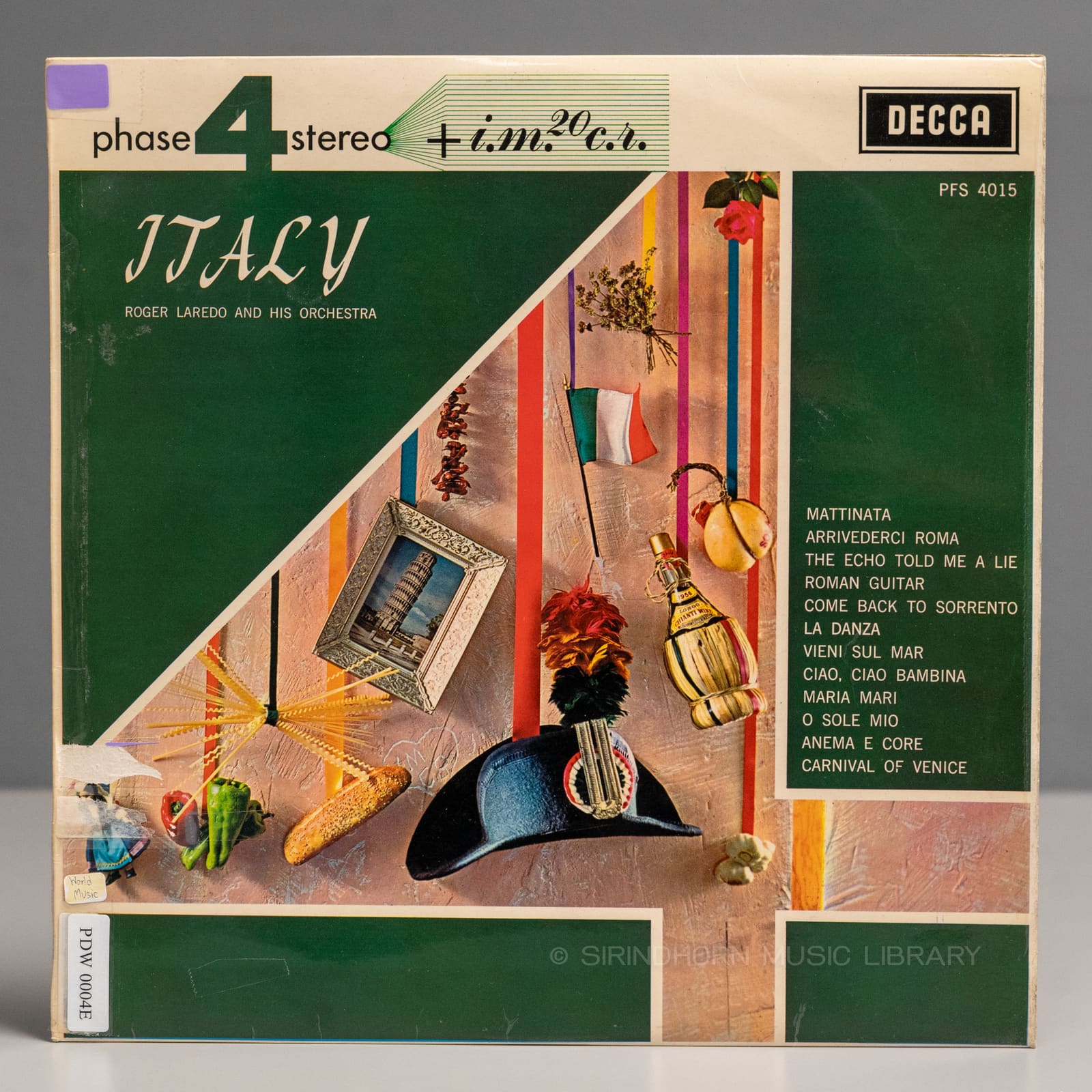 ปกแผ่น Italy Roger Laredo and his orchestra
