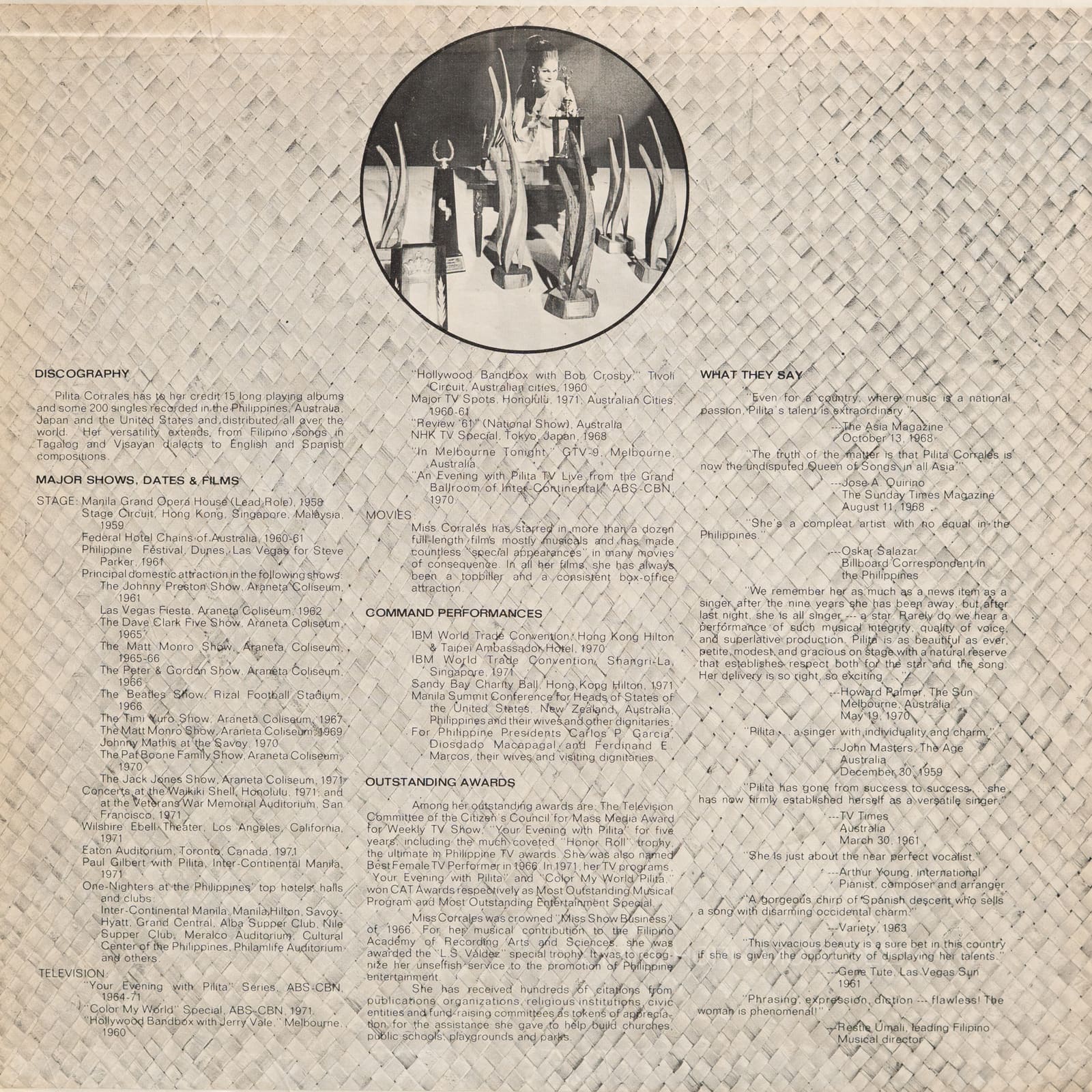 หน้าปกด้านใน 3 — Philippine love songs Volume 1