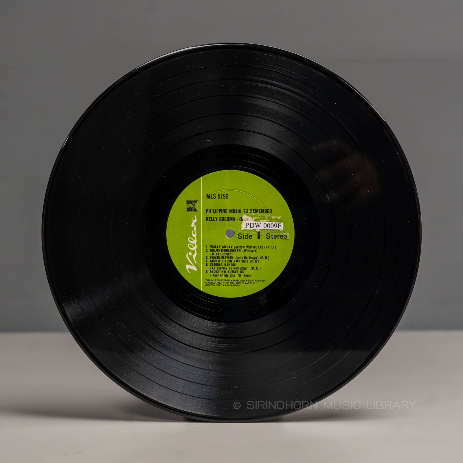 ป้ายแผ่นเสียง A — Philippine music to remember