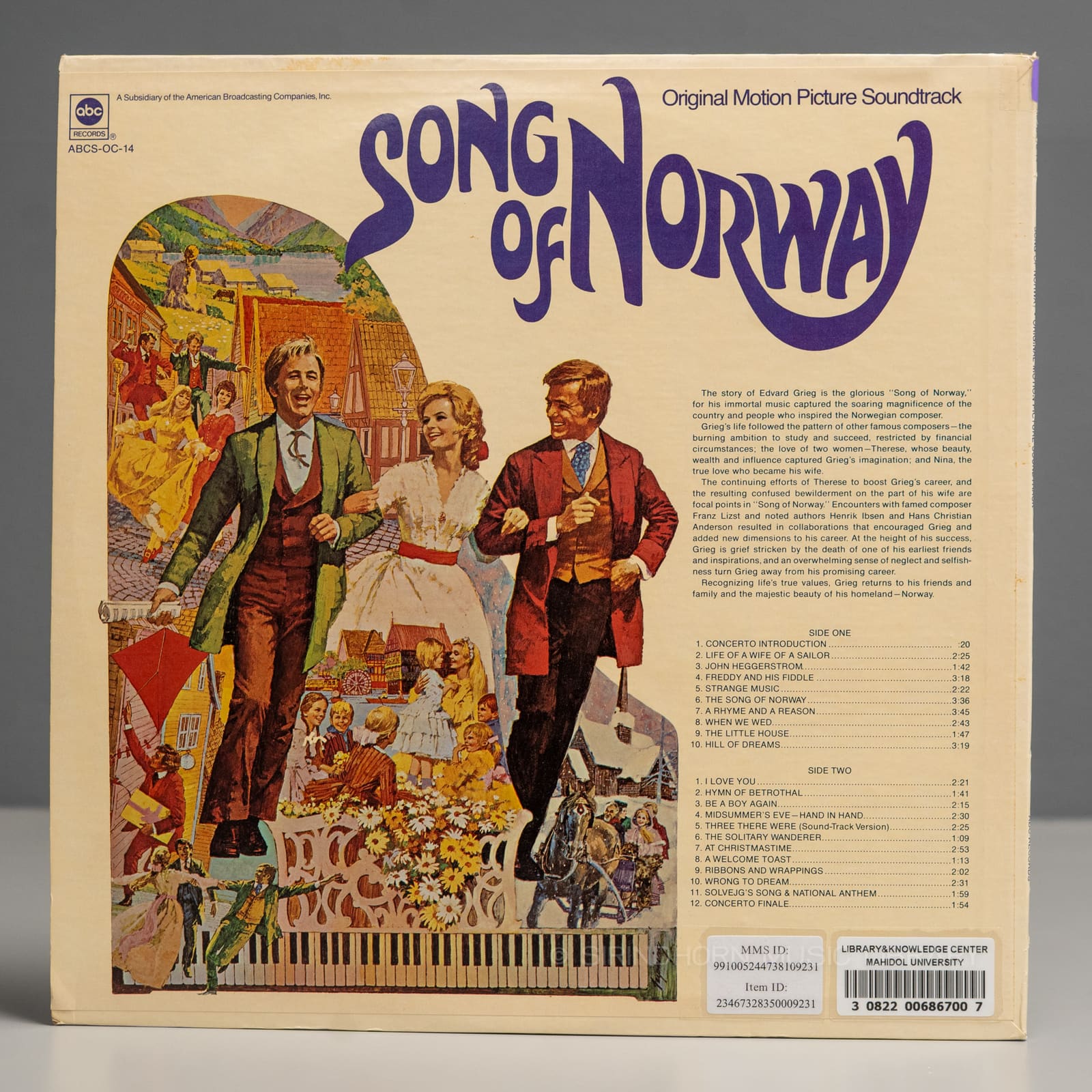 ปกหลัง — Song of Norway Original Motion Picture Soundtrack