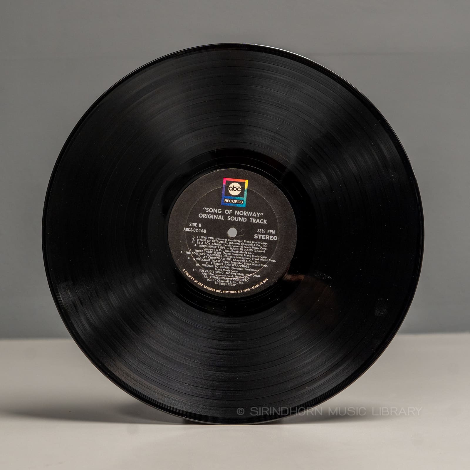 ป้ายแผ่นเสียง B — Song of Norway Original Motion Picture Soundtrack